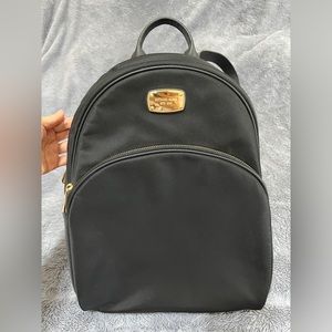 Pristine Condition Michael Kors Backpack Black Gold
